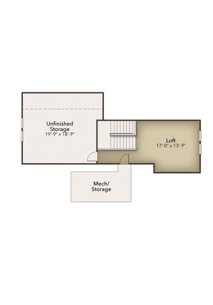 2D floor plan layout for the The Sandpiper by Chesapeake Homes in Bridgewater - Shorehaven Village, Little River, SC (Image 4).