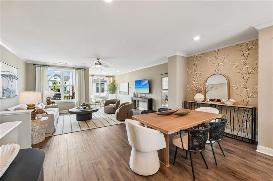 Furnished interior view inside a new home in Palisades, Cumming (Image 9). Furnished interior view inside a new home in Palisades, Cumming (Image 9).