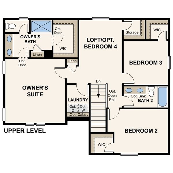 2D floor plan layout of this home in Coyote Creek, Fort Lupton, CO (Image 3).