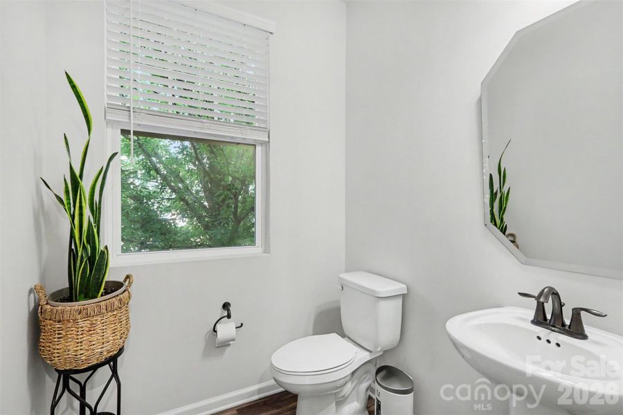 powder room on 2nd floor