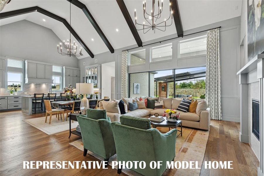 Elegant, light filled living spaces can be found in all of our homes in Windsong Ranch!  REPRESENTATIVE PHOTO OF MODEL HOME