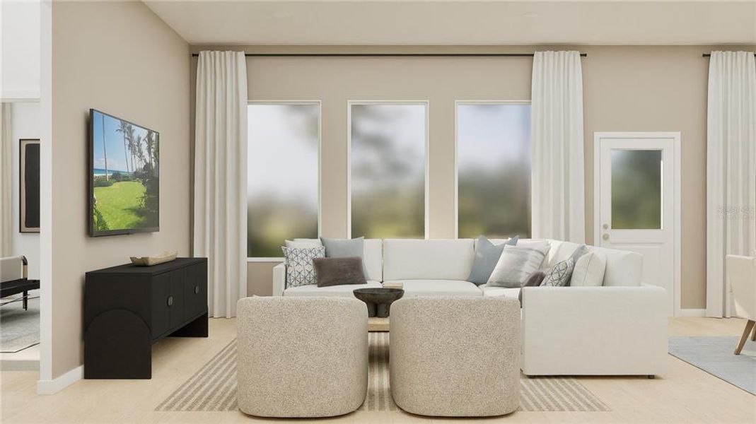 Furnished interior view inside a new home in , Clermont (Image 29).