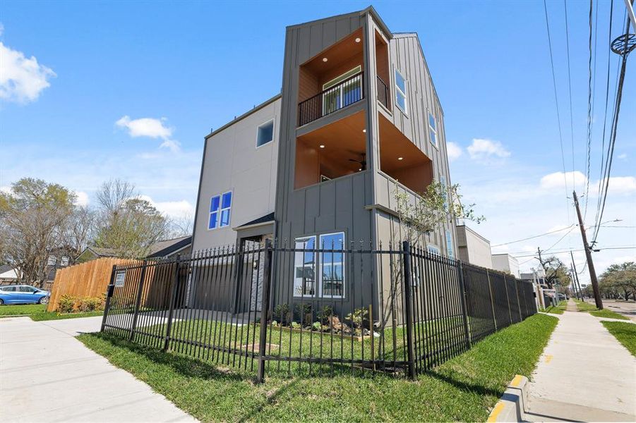 The home includes a private driveway, and a private gate.