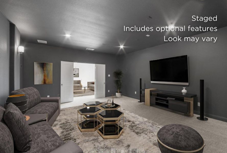 media room staged represented photo