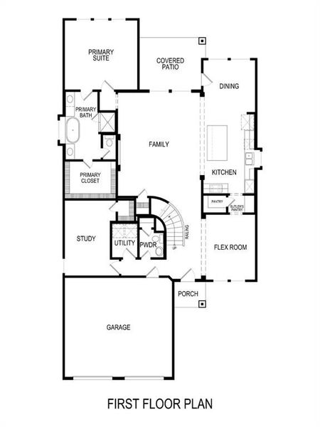 2D floor plan layout of this home in Grayhawk Addition, Forney, TX (Image 3).