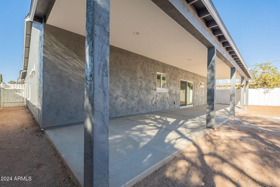 Extended covered patio