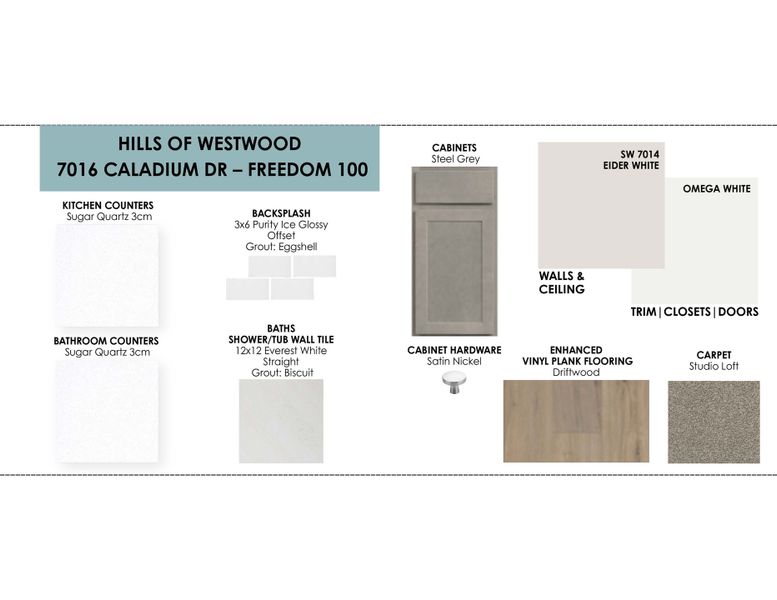 Sample of building materials used in homes in Hills of Westwood, Temple (Image 3). Sample of building materials used in homes in Hills of Westwood, Temple (Image 3).