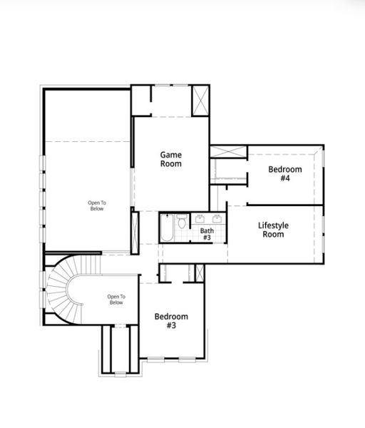 2D floor plan layout for the Regis by Highland Homes in Hallie's Cove, Schertz, TX (Image 29).
