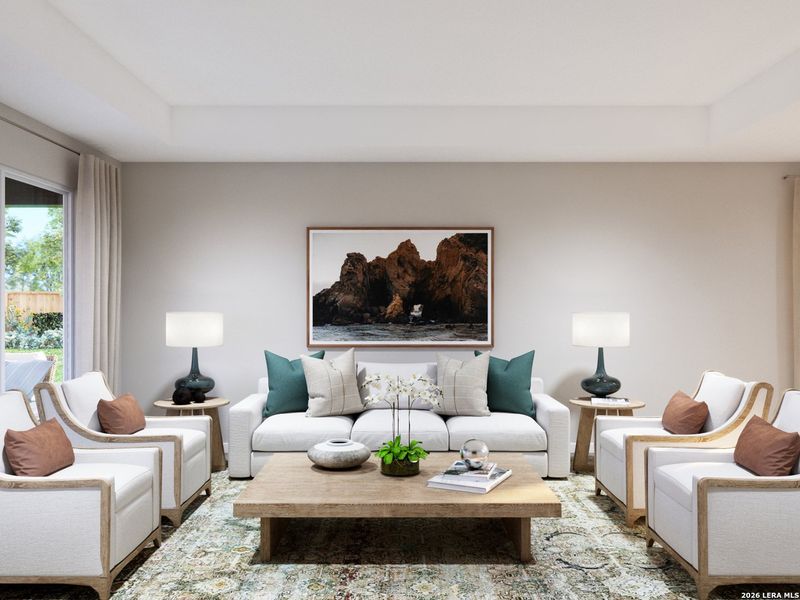 Furnished interior view inside a new home in Cinco Lakes, San Antonio (Image 10).