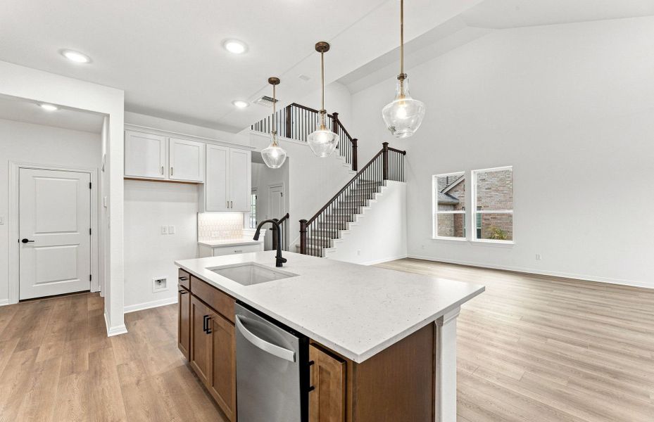 Furnished interior view inside a new home in Bluffview Reserve, Leander (Image 7).