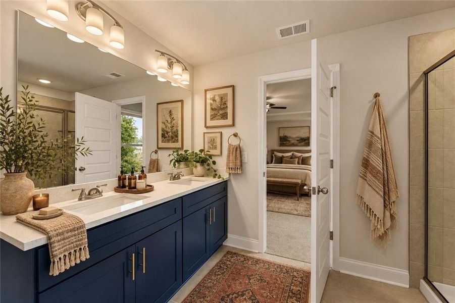 Furnished interior view inside a new home in Hellen Valley, Braselton (Image 10).