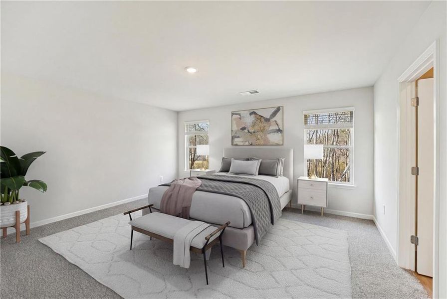 Furnished interior view inside a new home in Westmont Preserve, Powder Springs (Image 16).