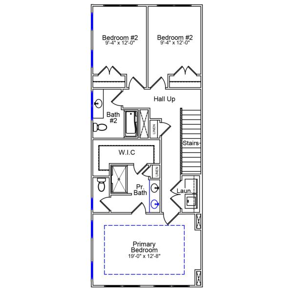 2D floor plan layout of this home in Edwards Station, Taylors, SC (Image 4).