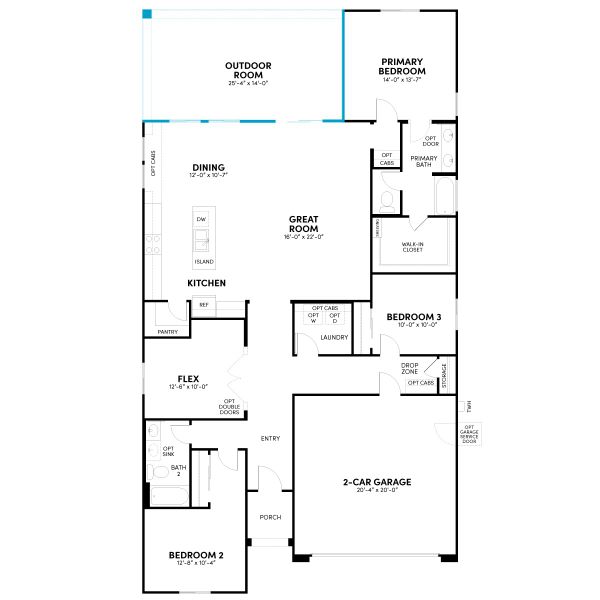 2D floor plan layout for the Lantana Phase 5a by Brookfield Residential in Highland Ridge at Alamar, Avondale, AZ (Image 7). 2D floor plan layout for the Lantana Phase 5a by Brookfield Residential in Highland Ridge at Alamar, Avondale, AZ (Image 7).