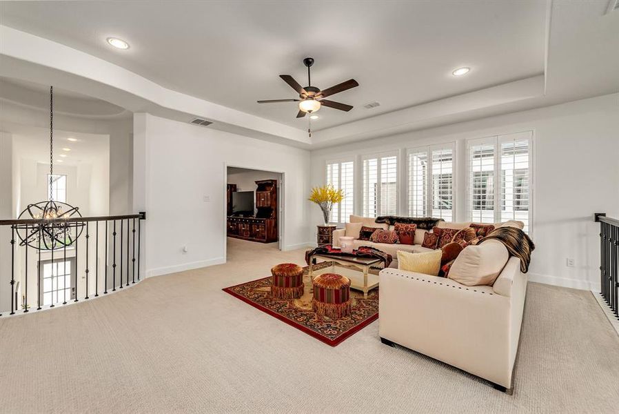 Furnished interior view inside a new home in Fields 50', Frisco (Image 29).