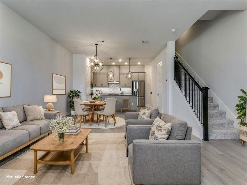 Furnished interior view inside a new home in Hillside at Las Colinas, Irving (Image 11). Furnished interior view inside a new home in Hillside at Las Colinas, Irving (Image 11).