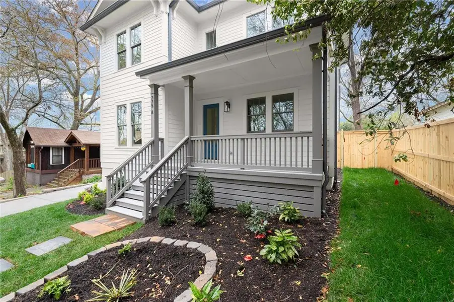 Exterior details and patio area of a home in , Atlanta (Image 3).