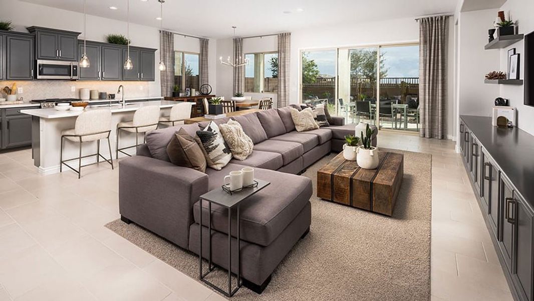 Furnished interior view inside a new home in Combs Ranch, San Tan Valley (Image 3).