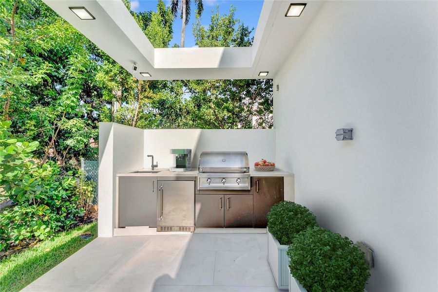 Exterior details and patio area of a home in , Miami (Image 37). Exterior details and patio area of a home in , Miami (Image 37).