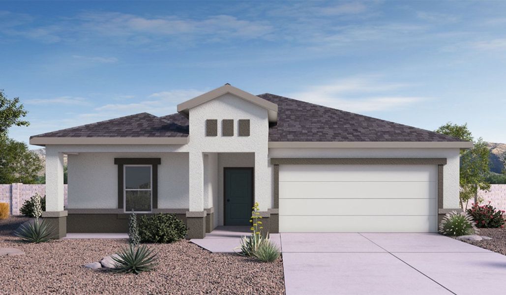 Representative exterior photo of a completed home built from the Cali by D.R. Horton in Sycamore Vista, Vail, AZ (Image 16). Representative exterior photo of a completed home built from the Cali by D.R. Horton in Sycamore Vista, Vail, AZ (Image 16).