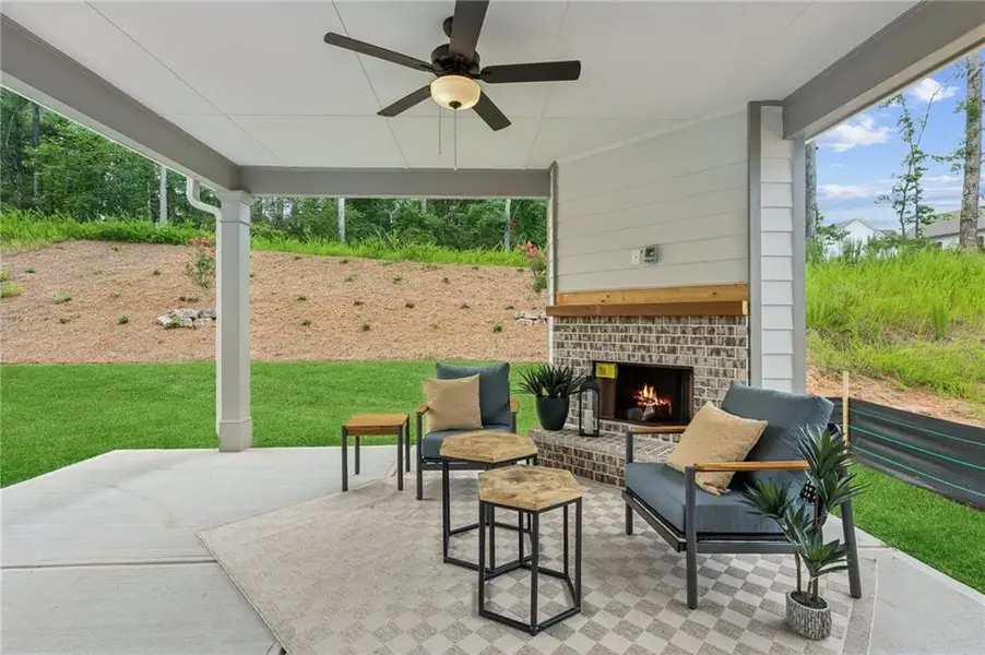 Exterior details and patio area of a home in , Flowery Branch (Image 2). Exterior details and patio area of a home in , Flowery Branch (Image 2).