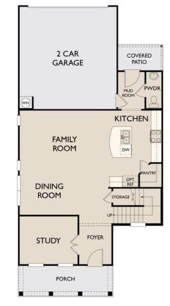 2D floor plan layout of this home in The Cottages at Lariat, Liberty Hill, TX (Image 4). 2D floor plan layout of this home in The Cottages at Lariat, Liberty Hill, TX (Image 4).
