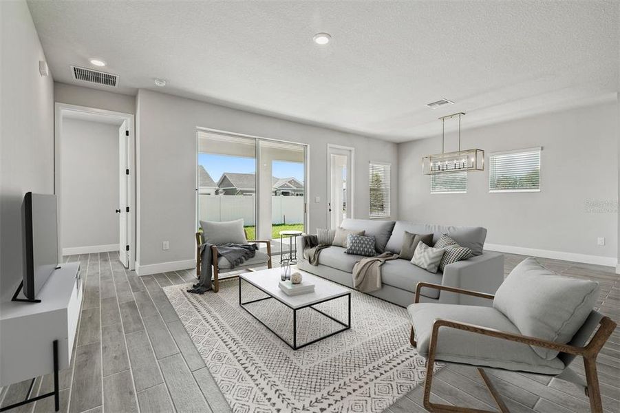 Furnished interior view inside a new home in The Peninsula at Rhodine Lake, Riverview (Image 15). Furnished interior view inside a new home in The Peninsula at Rhodine Lake, Riverview (Image 15).