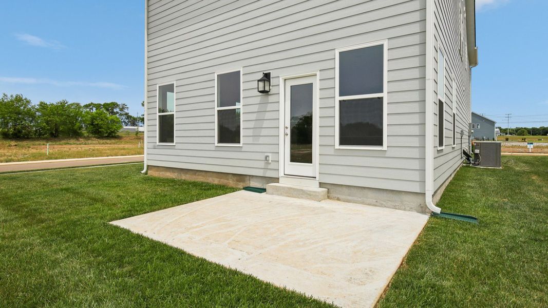 Concrete back patio Concrete back patio