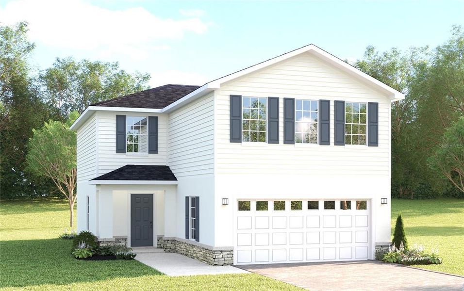Front exterior of a home in the Scenic Terrace community, located in Haines City, FL (Image 11). Front exterior of a home in the Scenic Terrace community, located in Haines City, FL (Image 11).