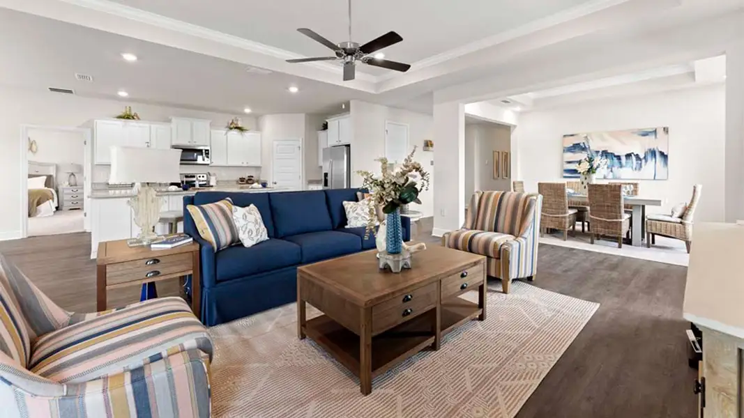Representative furnished interior of a home built from the The Camden by D.R. Horton in Liberty, Panama City (Image 13).