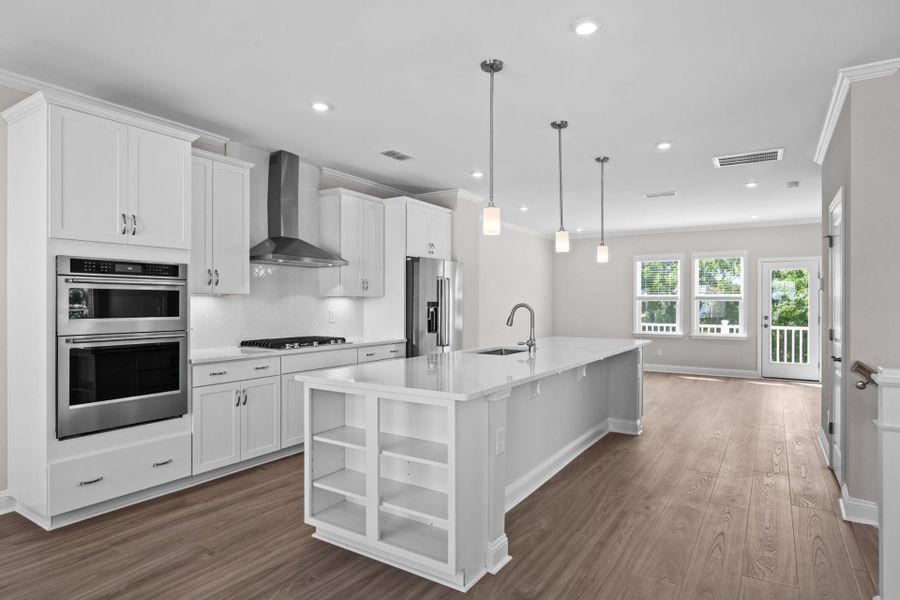 Furnished interior view inside a new home in Lakeside Townes at Riverlights, Wilmington (Image 4).