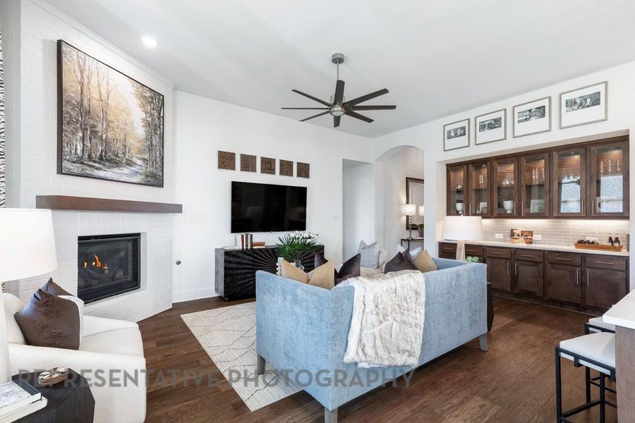 Furnished interior view inside a new home in 6 Creeks at Waterridge, Kyle (Image 29).