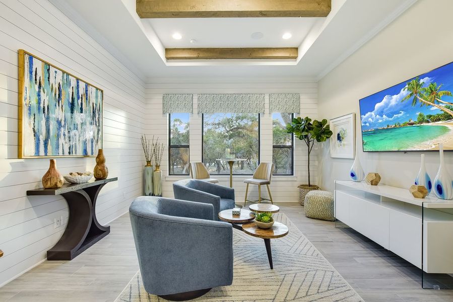 Representative furnished interior of a home built from the Siena III by Giddens Homes in Clearwater Ranch, Liberty Hill (Image 17).