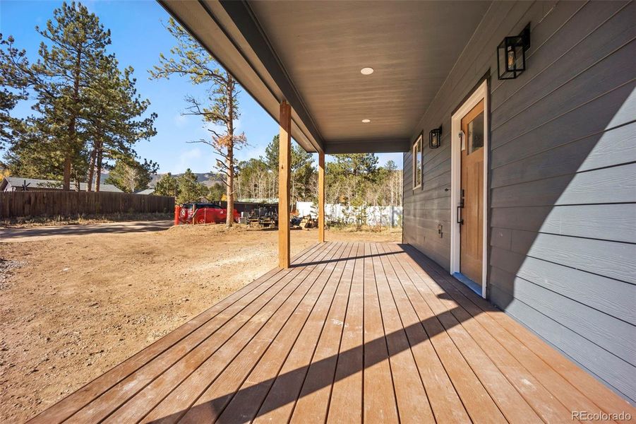 Exterior details and patio area of a home in , Bailey (Image 2).