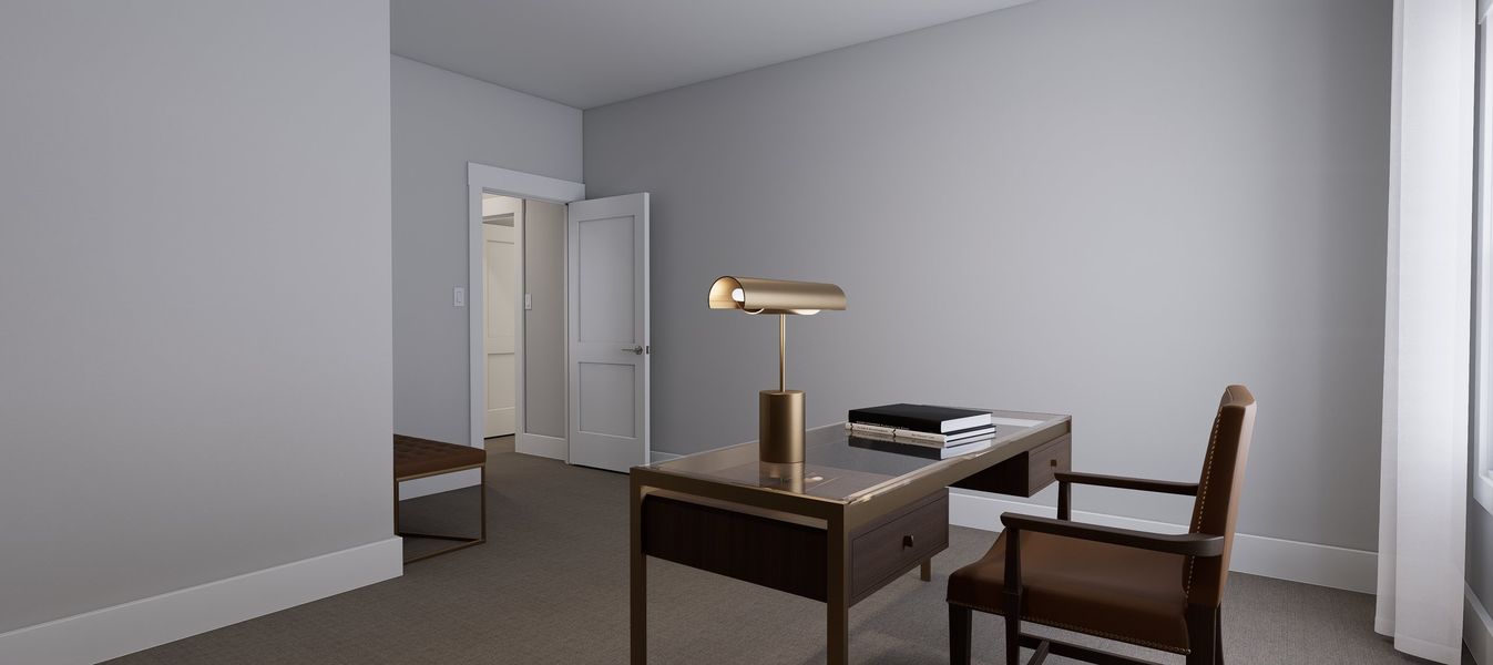 Representative furnished interior of a home built from the Bella by Baker Residential in Atwater Station - Village Collection, Fuquay Varina (Image 27).