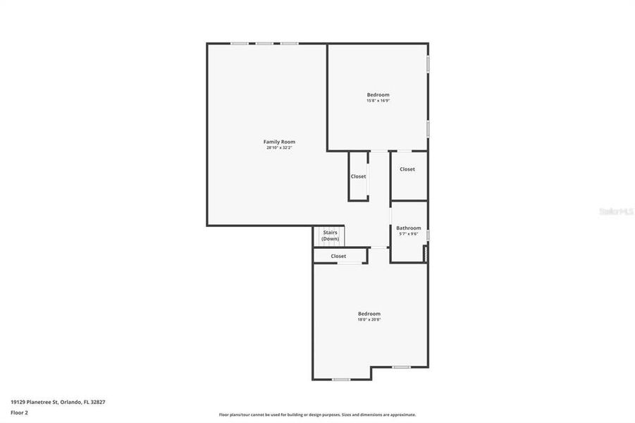 2D floor plan layout of this home in , Orlando, FL (Image 6).