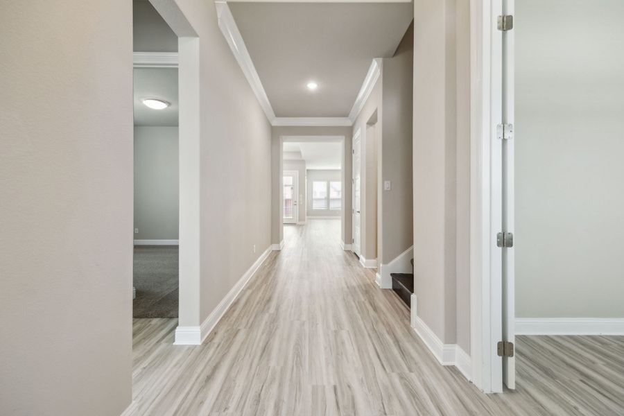 Representative unfurnished interior of a home built from the Normandy by Chesmar Homes in Karis, Crowley (Image 3). Representative unfurnished interior of a home built from the Normandy by Chesmar Homes in Karis, Crowley (Image 3).