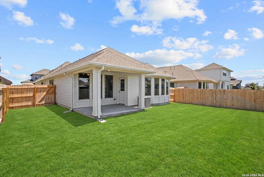 Exterior details and patio area of a home in Rhine Valley, Schertz (Image 3).