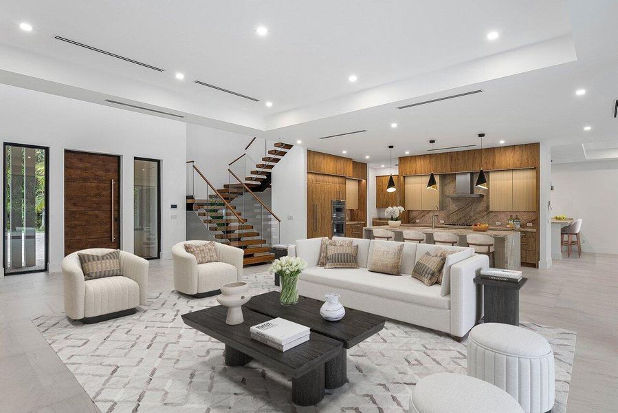 Furnished interior view inside a new home in , Delray Beach (Image 60).