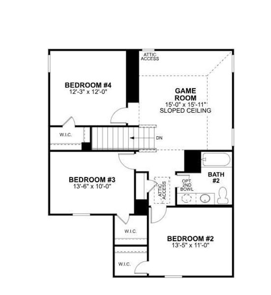 2D floor plan layout of this home in Summerview, Fulshear, TX (Image 3).