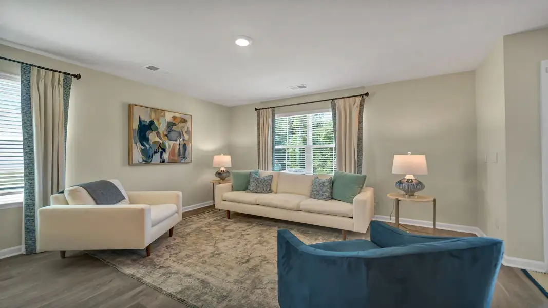 Furnished interior view inside a new home in Hunter's Branch Townhomes, Hopkins (Image 7).