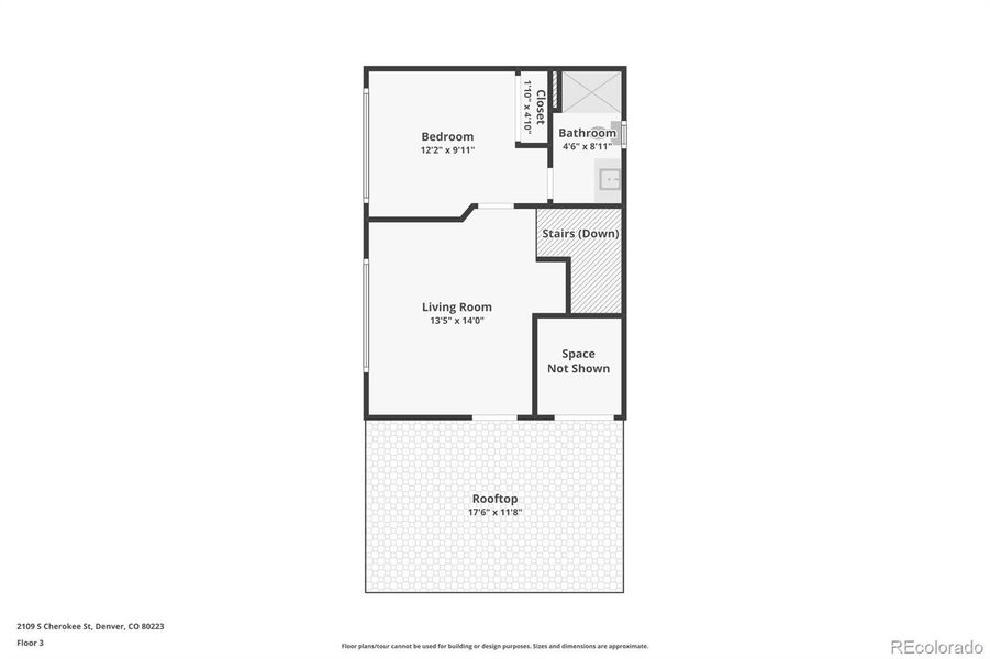 2D floor plan layout of this home in , Denver, CO (Image 5).