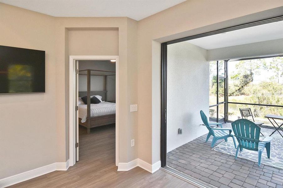 Exterior details and patio area of a home in , Englewood (Image 25).