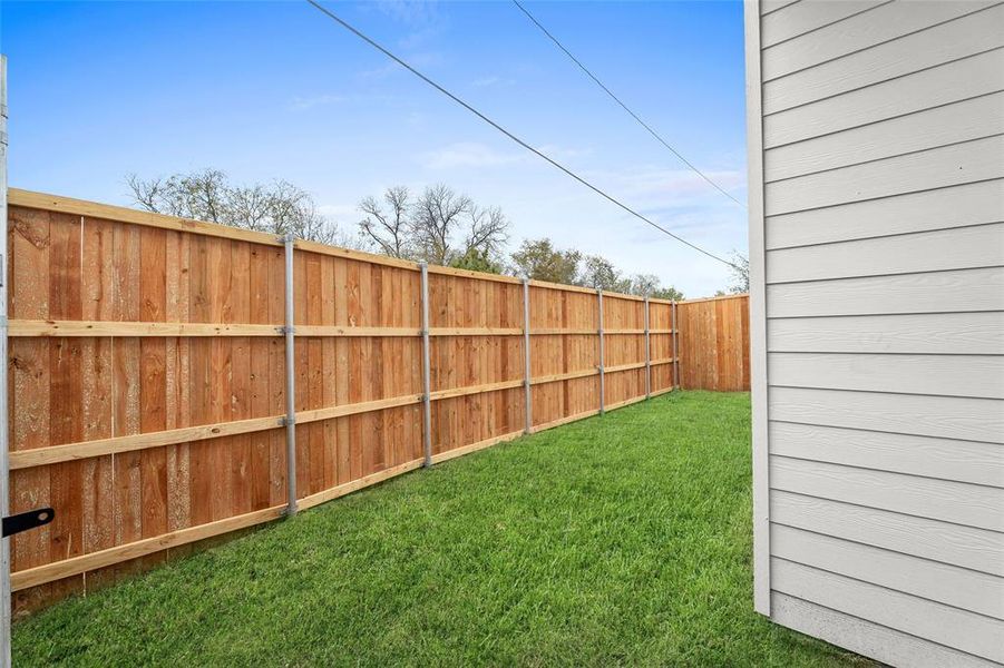 View of fenced backyard View of fenced backyard