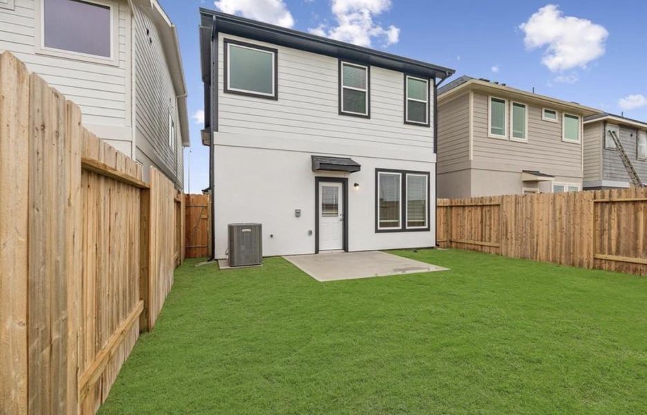 Exterior details and patio area of a home in Park Hill Villas, Stafford (Image 3).