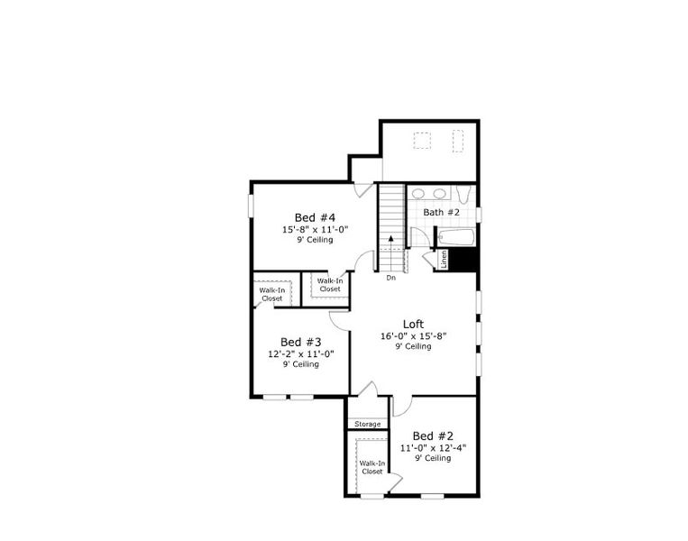 2D floor plan layout for the The Cypress by Providence Homes (Florida) in Reflections at Nocatee, Nocatee, FL (Image 6).