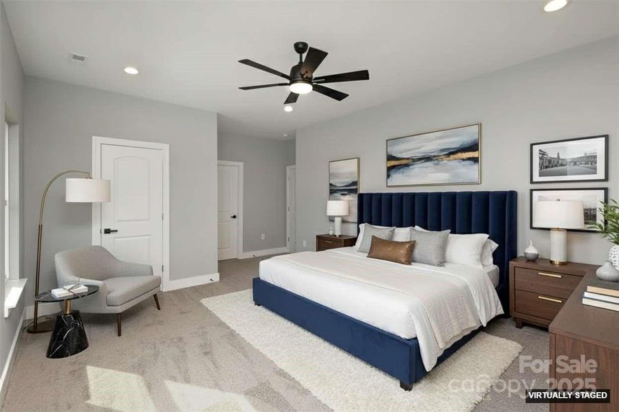 Virtually staged Primary room