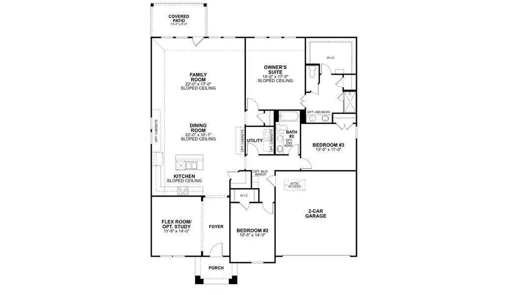 2D floor plan layout for the Brazos X Dc by M/I Homes in Berryknoll, Montgomery, TX (Image 3).