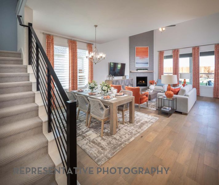Furnished interior view inside a new home in Elyson, Katy (Image 13).