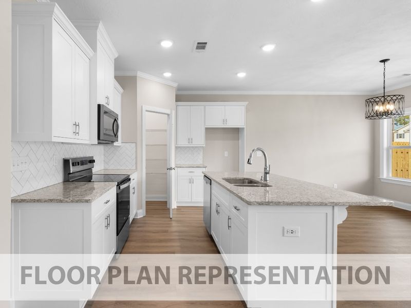 The 1888 - Floorplan Representation | Kitchen to Dining